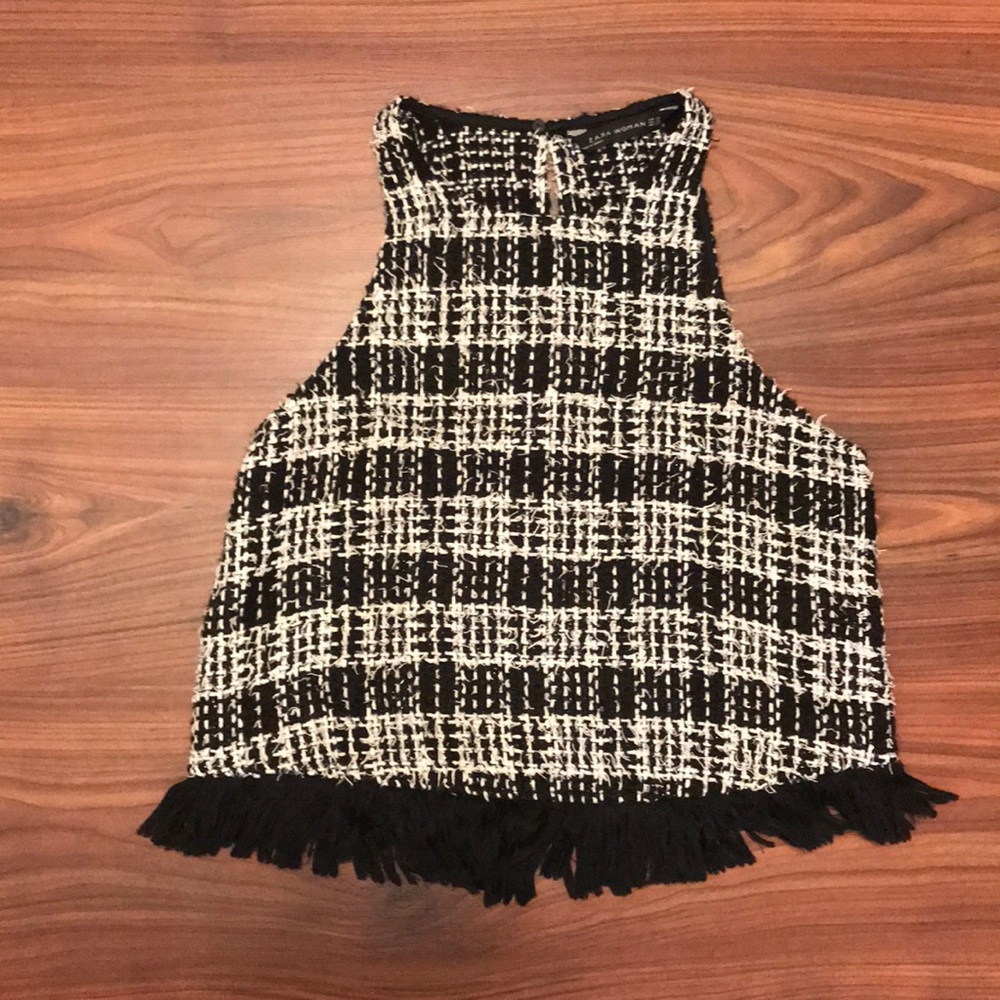 Zara sleeveless knitted top